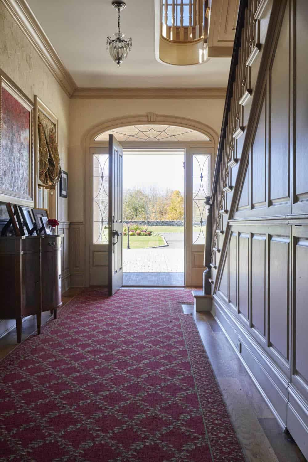 traditional style Entryway and Main Staircase