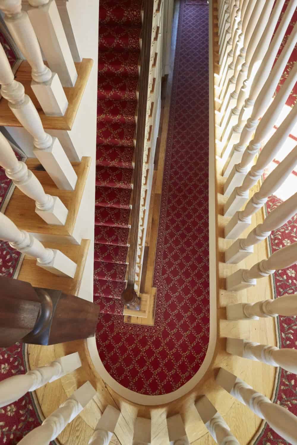 traditional style staircase overhead view