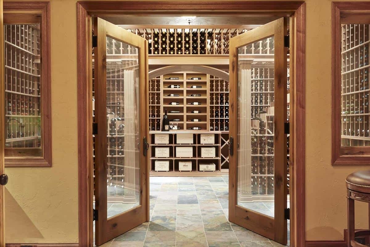 rustic wine cellar entry