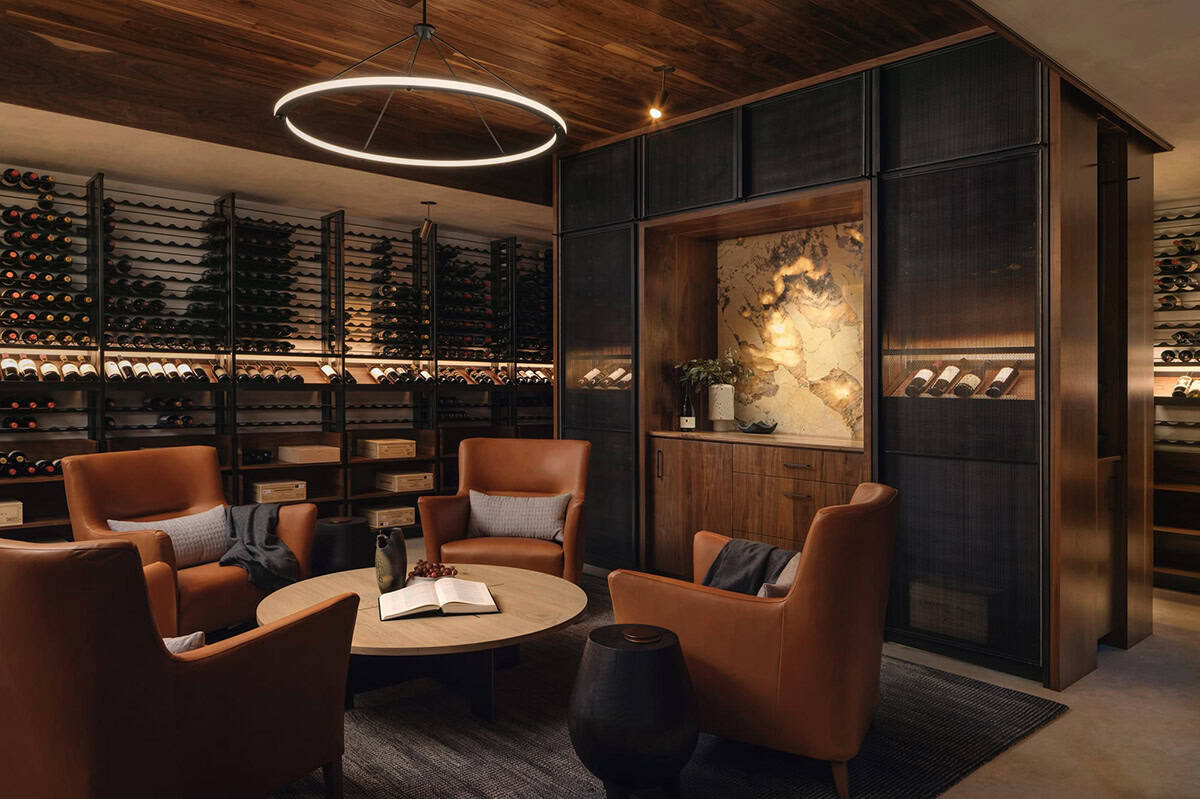 contemporary wine tasting room