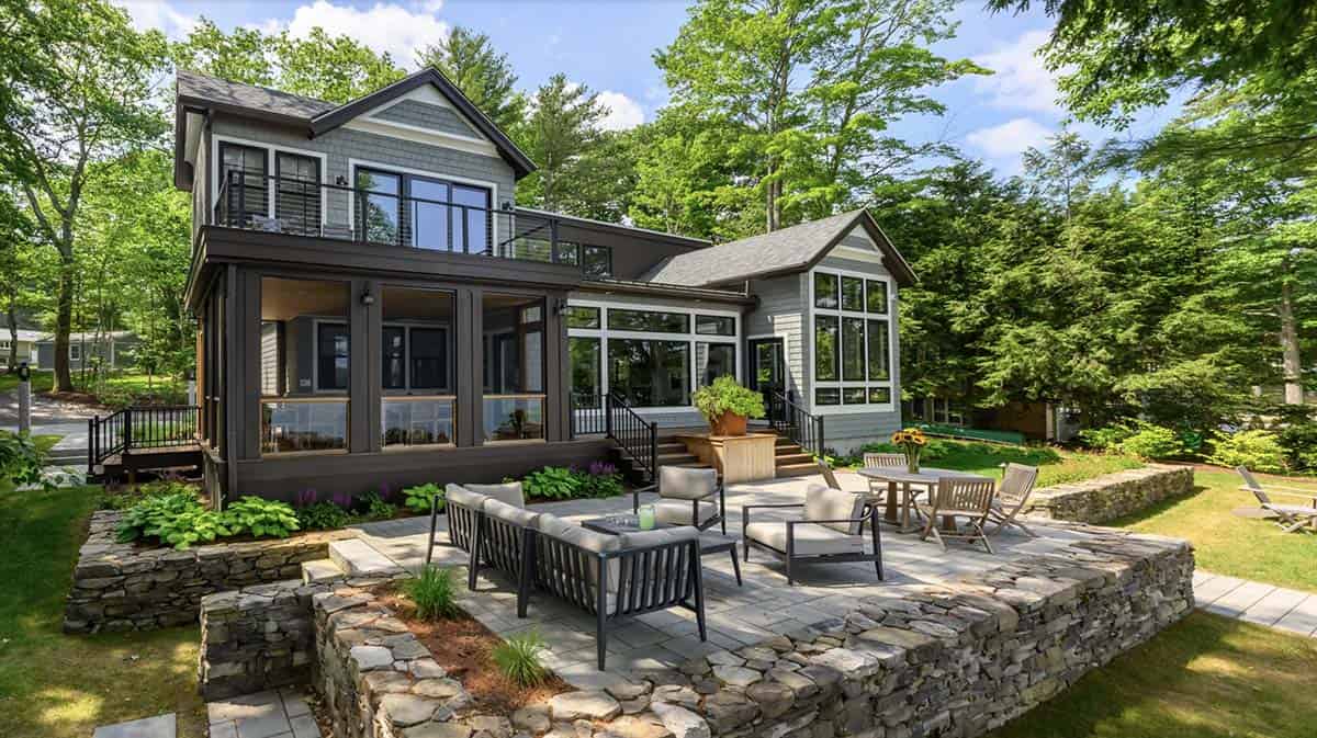 Contemporary Lake House Patio