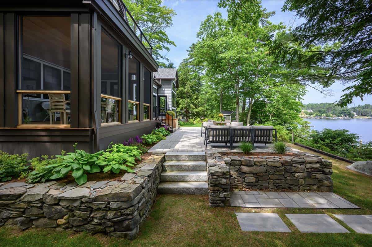 Contemporary Lake House Patio