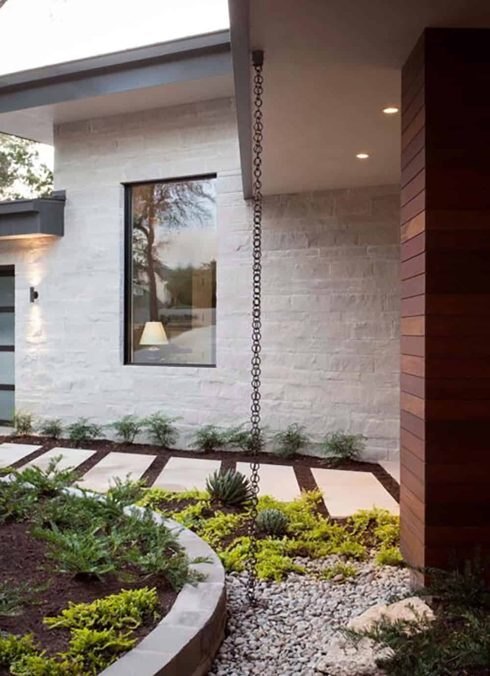 contemporary home exterior with a pathway