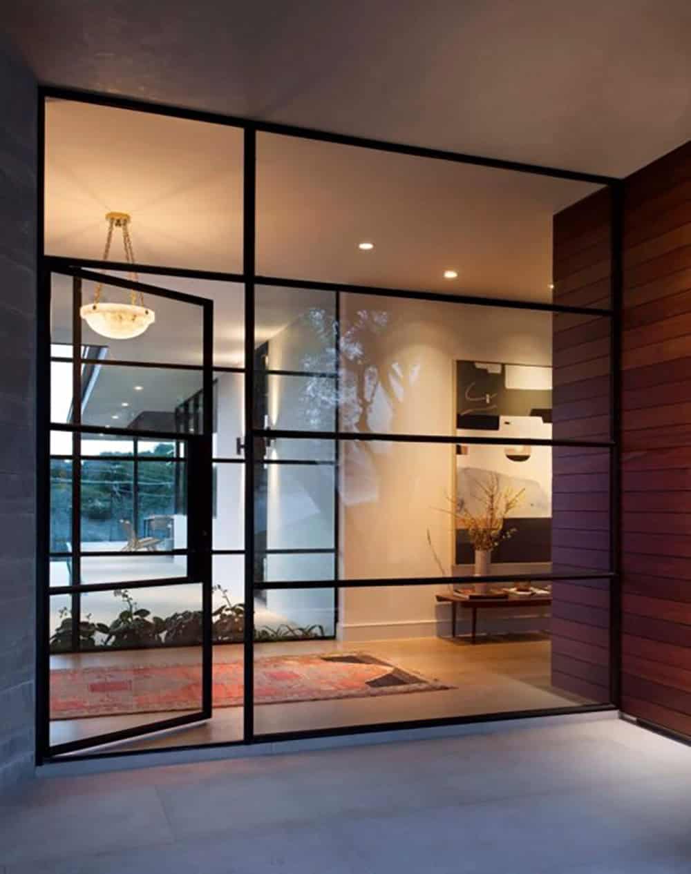 contemporary home exterior entry