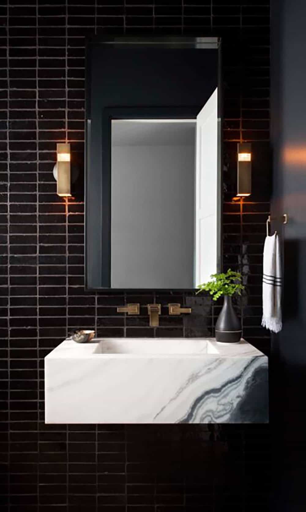 contemporary powder room
