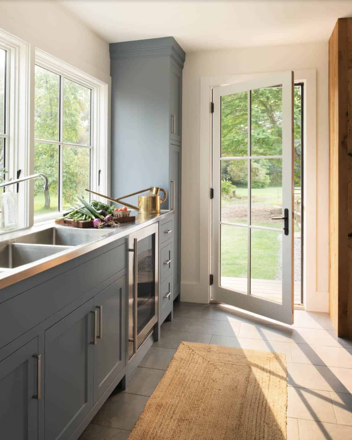 Farmhouse Butlers Pantry door leading to the back yard