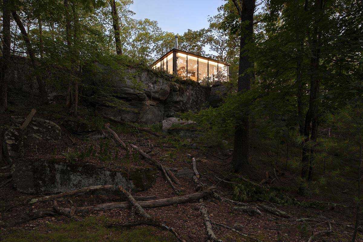 glass bunkhouse exterior