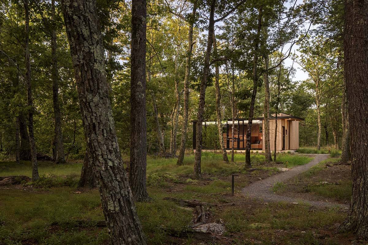glass bunkhouse exterior