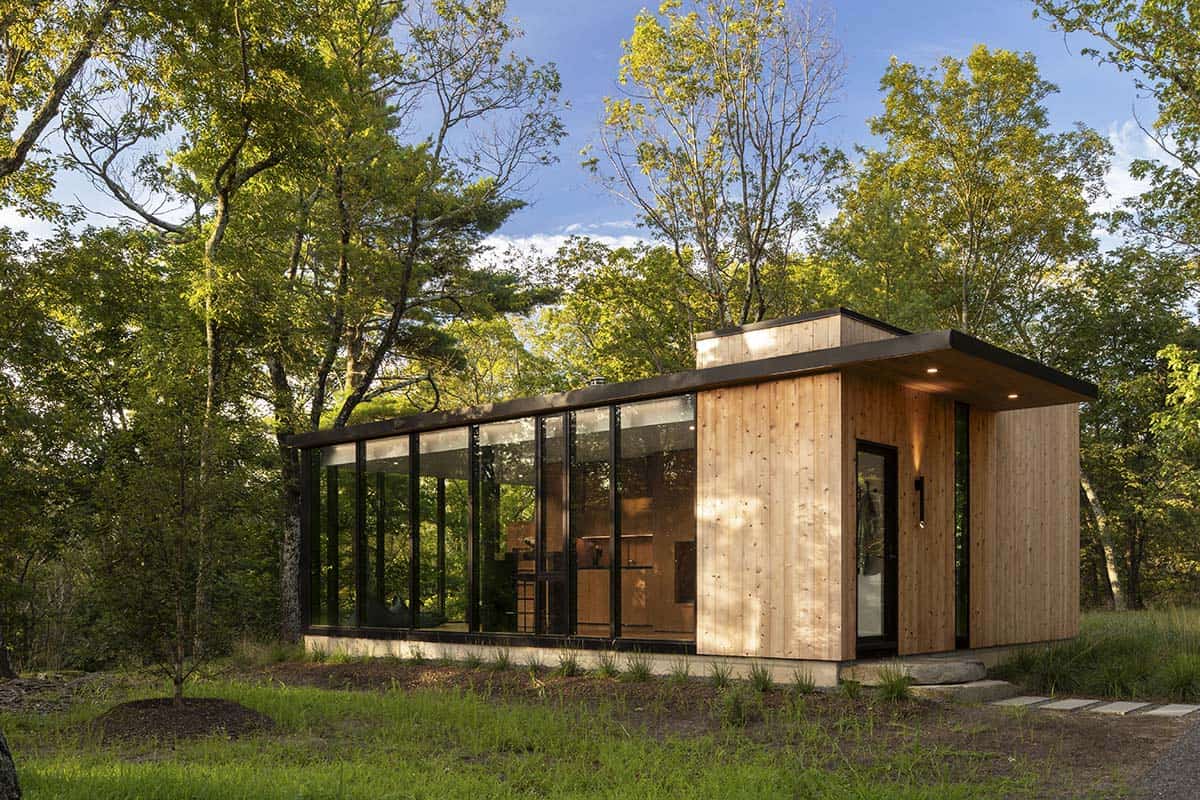 glass bunkhouse exterior