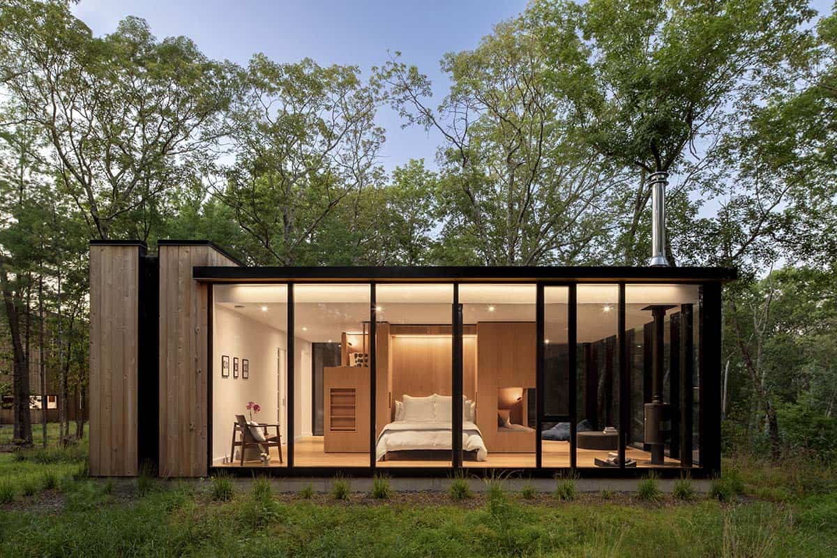 glass bunkhouse exterior