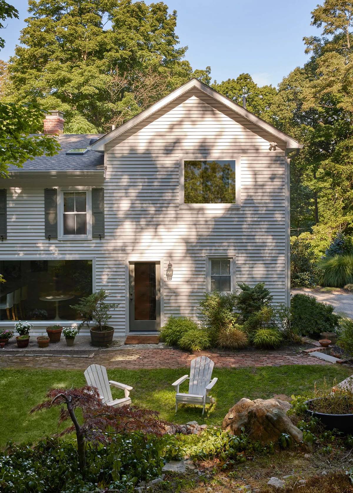 Traditional House Exterior backyard view