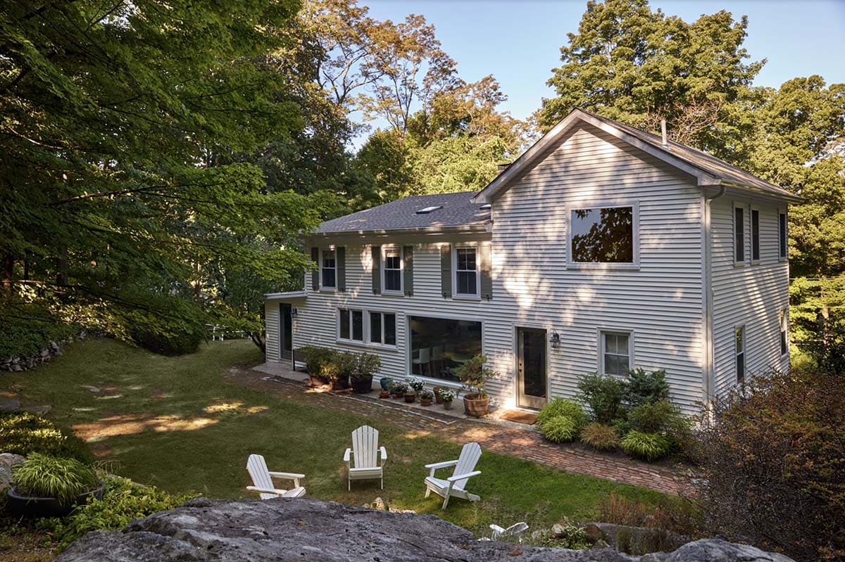 Traditional House Exterior backyard view