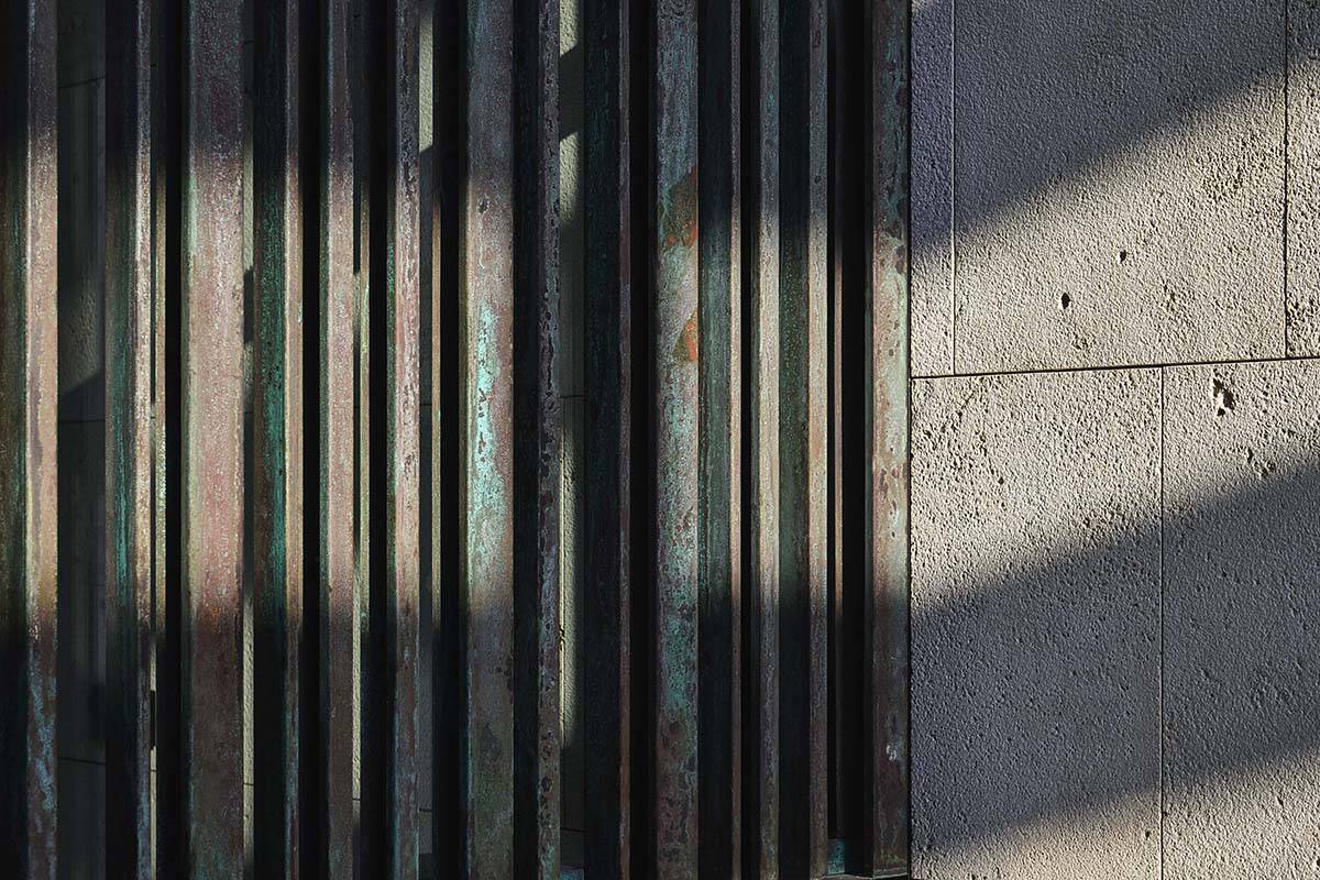 luxury villa exterior wall detail