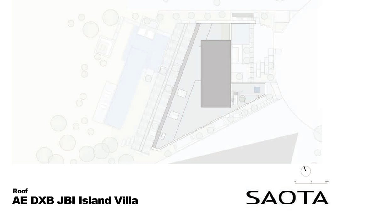 luxury villa ground roof plan