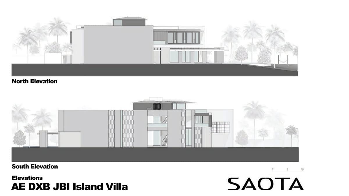 luxury villa elevation plan