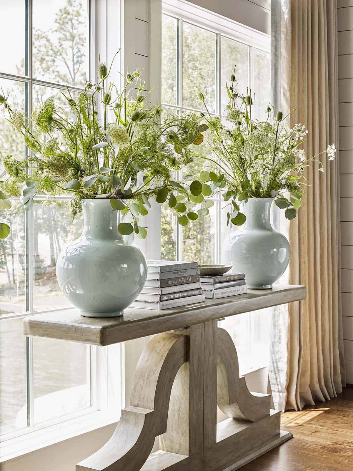 contemporary living room console table