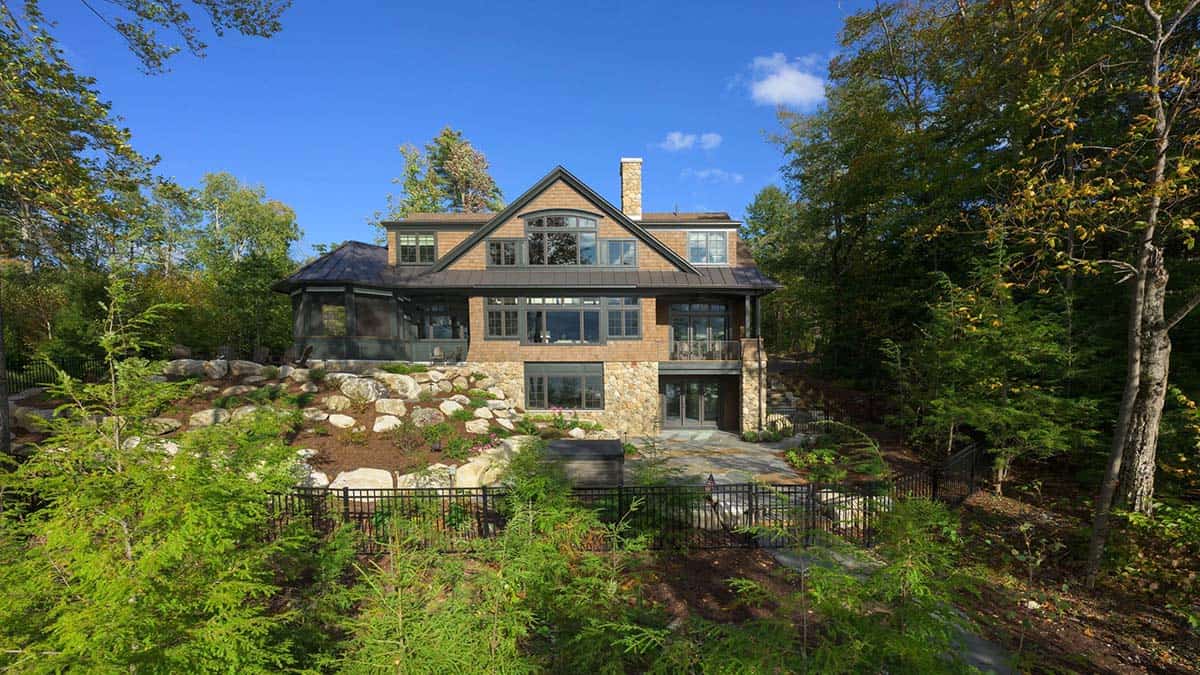 Rustic Lake House Exterior