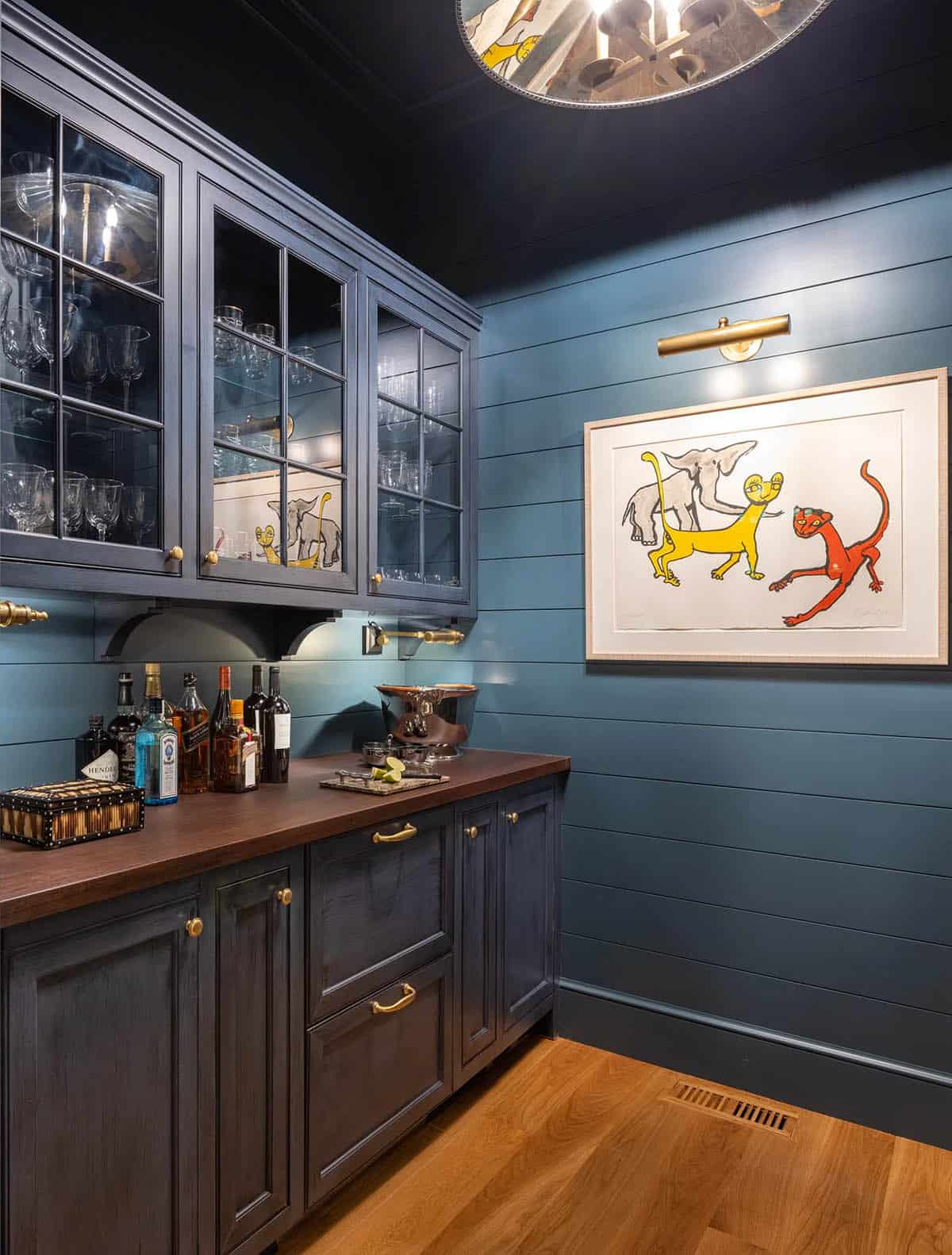 modern coastal style home bar