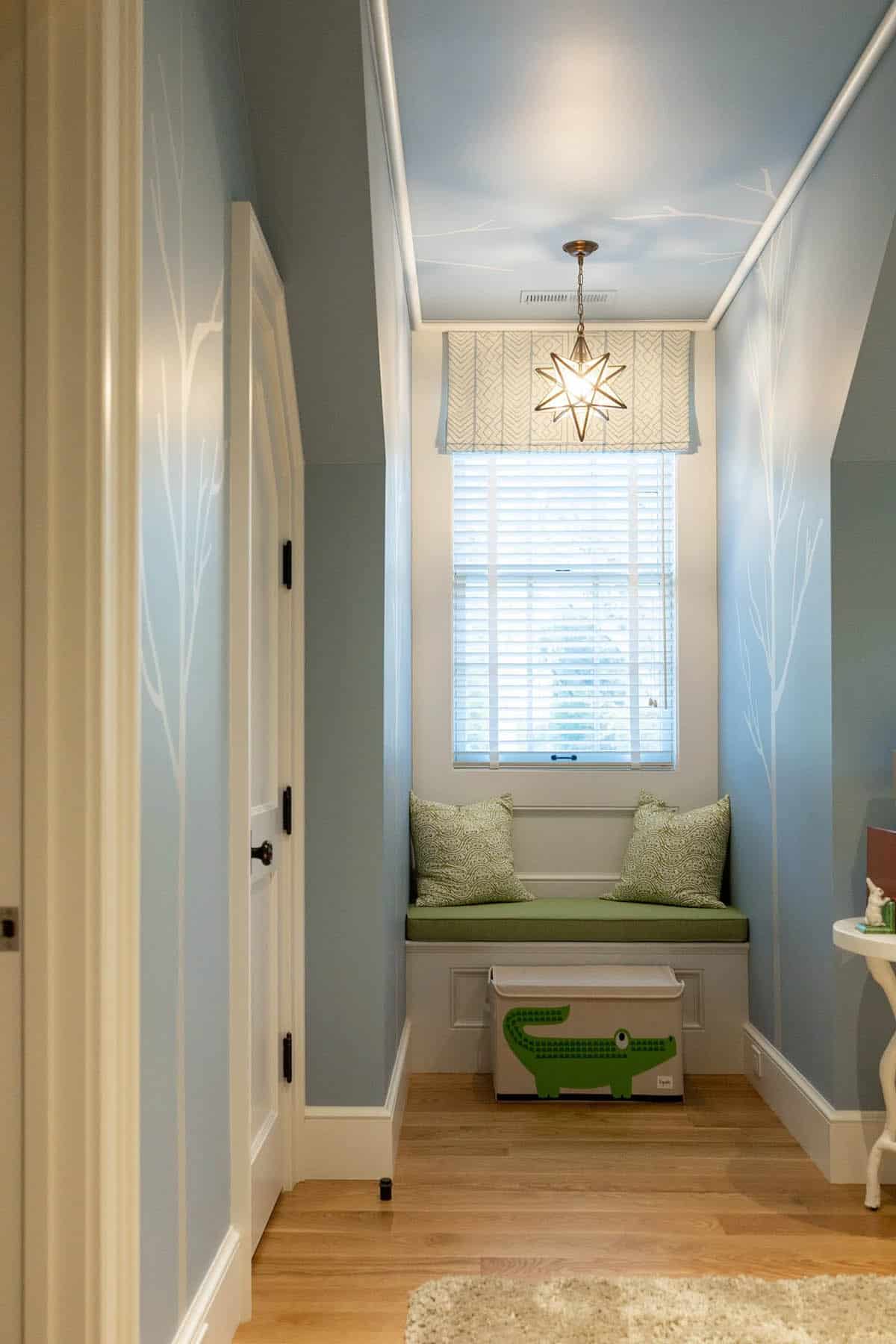 modern coastal style built-in window seat