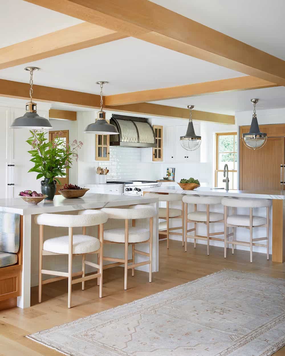 modern coastal style kitchen and breakfast nook