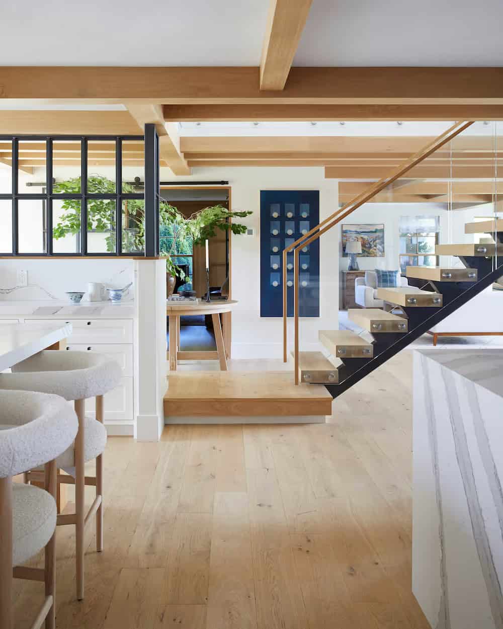 modern coastal style great room