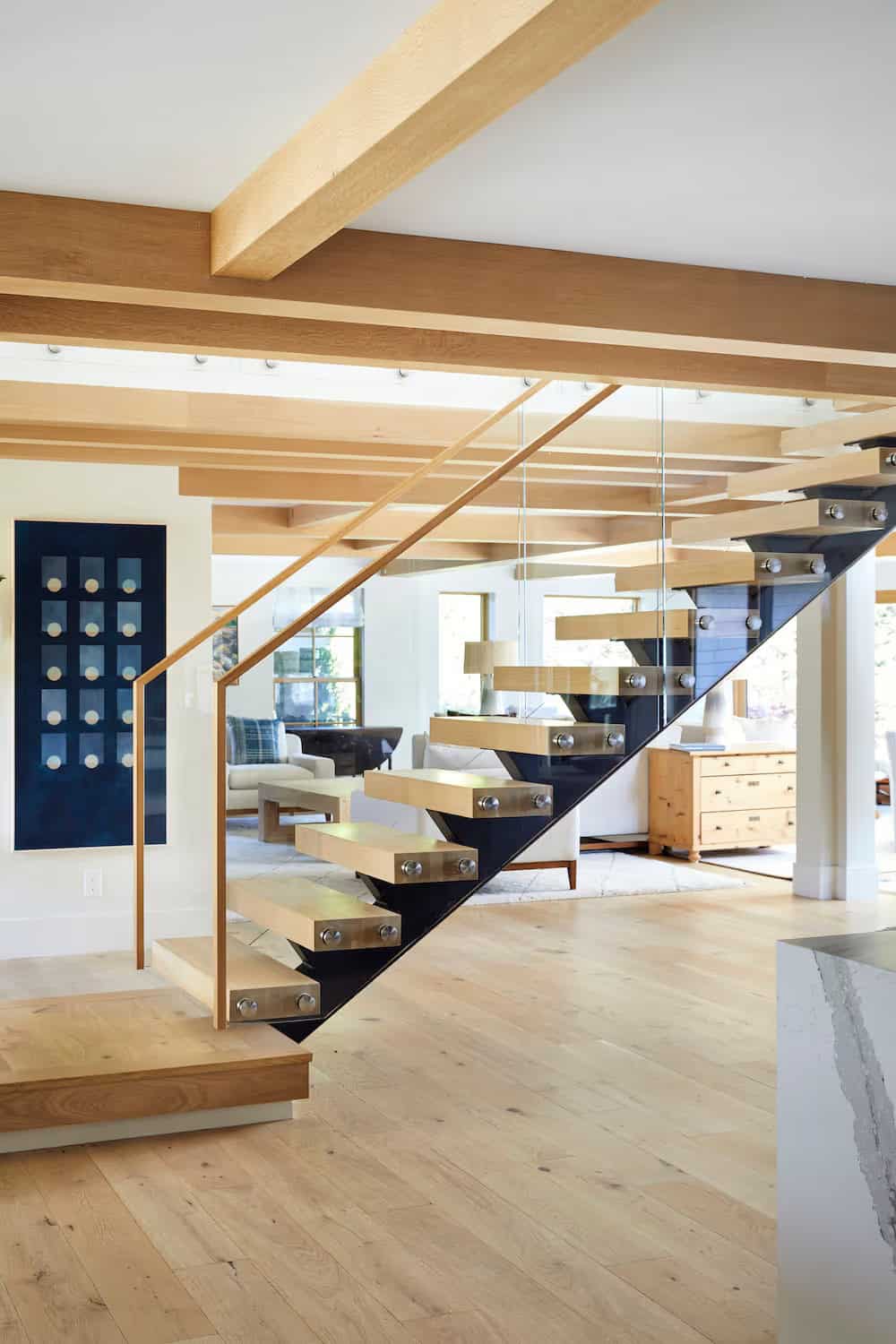 modern coastal style staircase