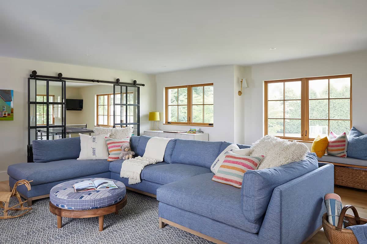 modern coastal style family room