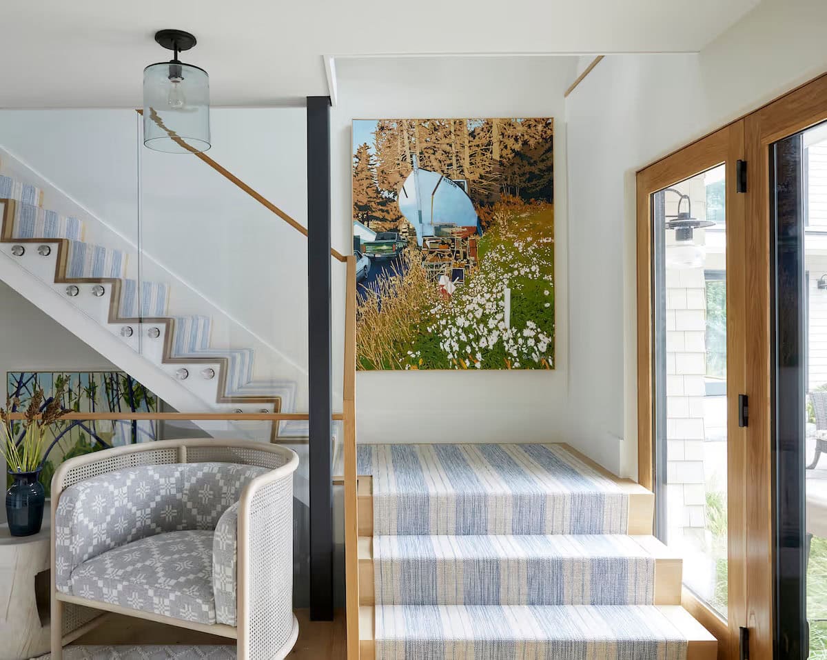 modern coastal style staircase