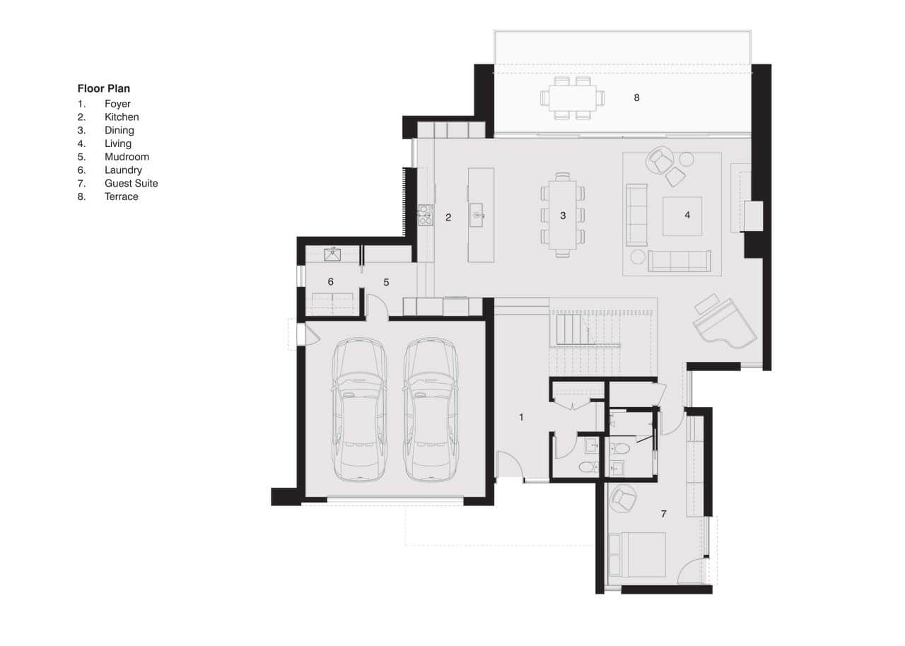 modern home floor plan
