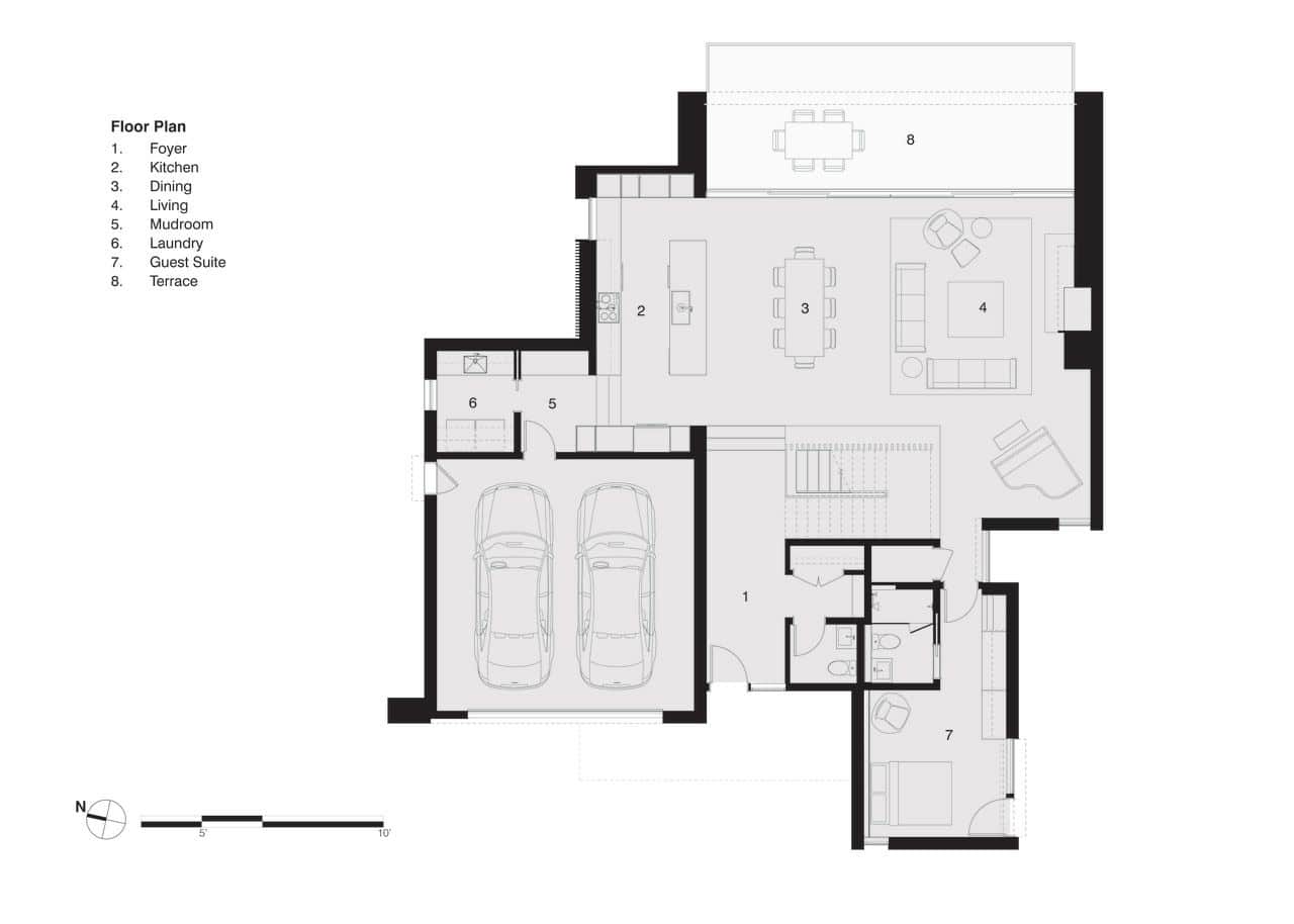 modern home floor plan