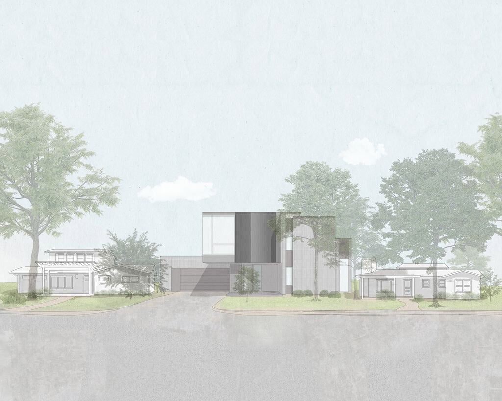 modern home elevation plan