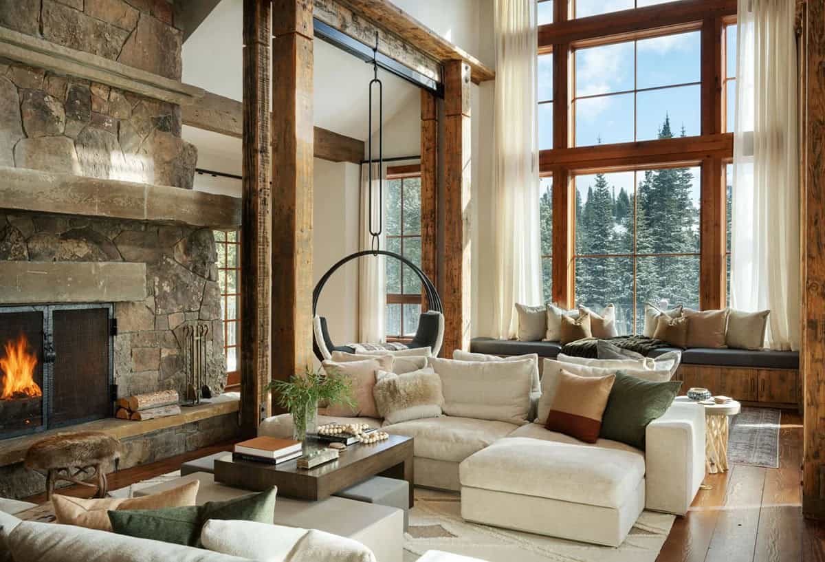 modern rustic living room