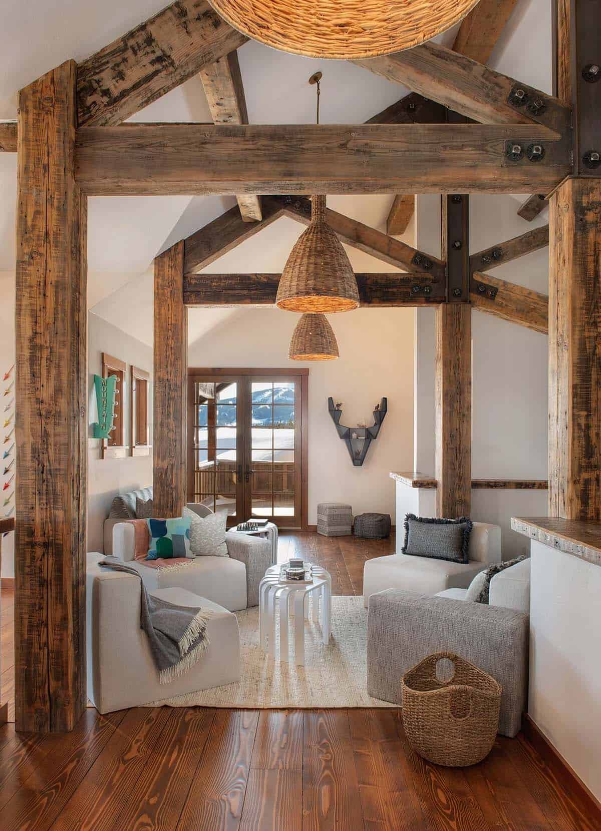 modern rustic family room