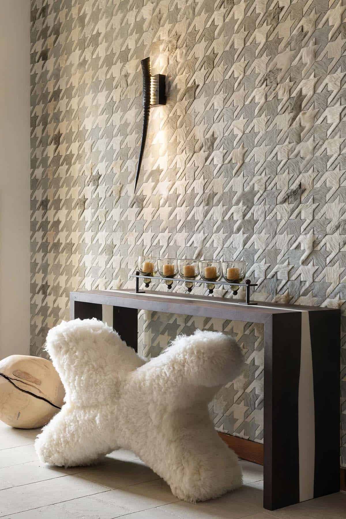 modern rustic hallway