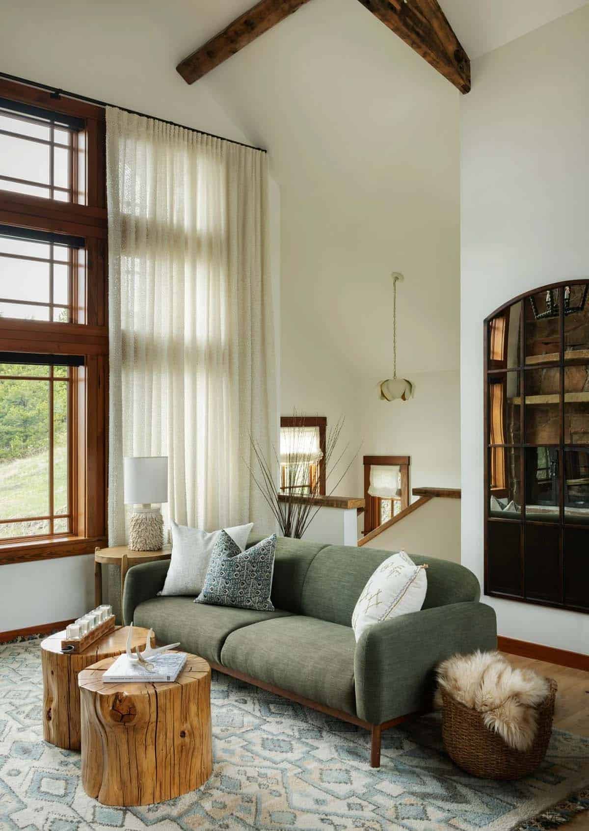 modern rustic living room