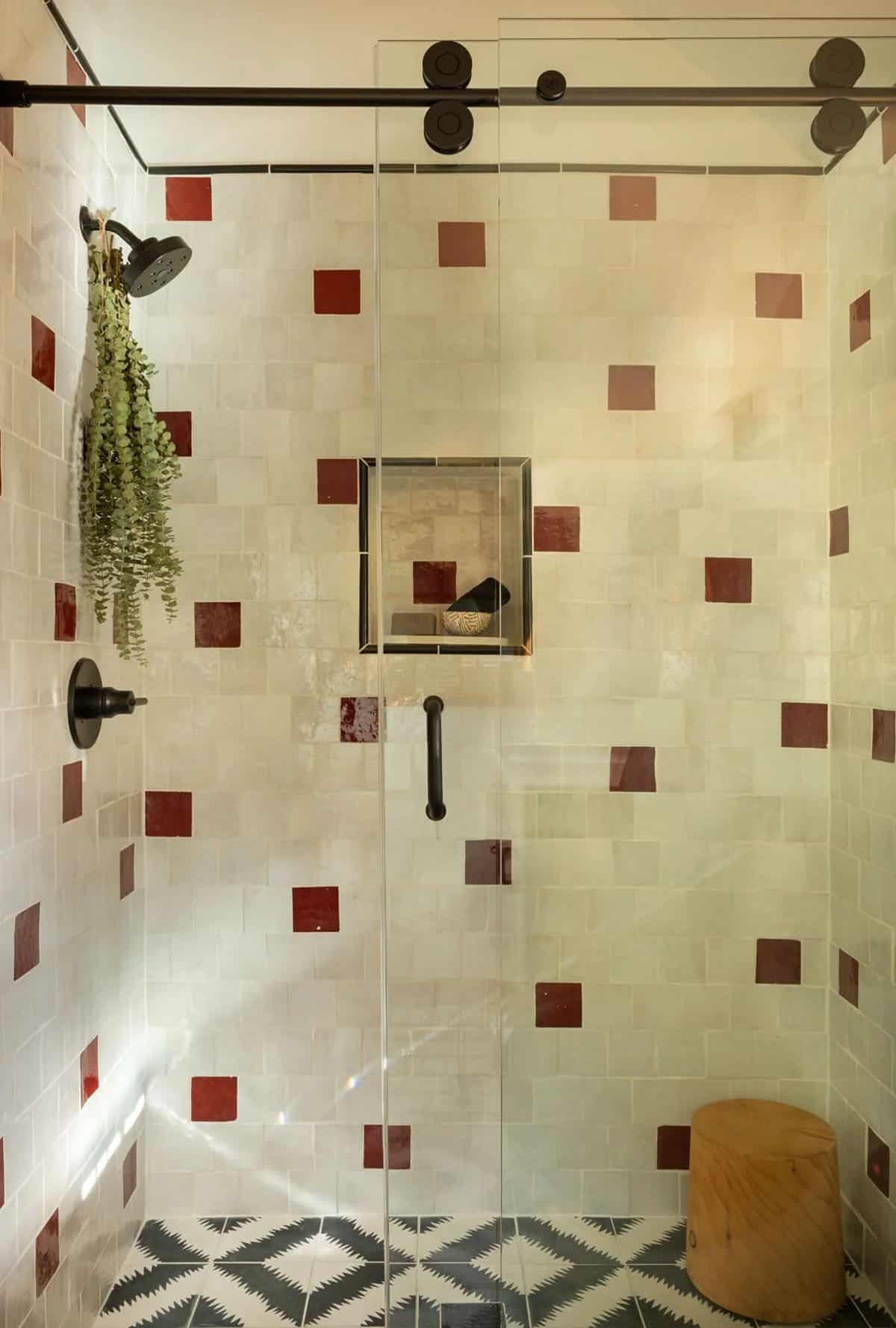 modern rustic bathroom shower