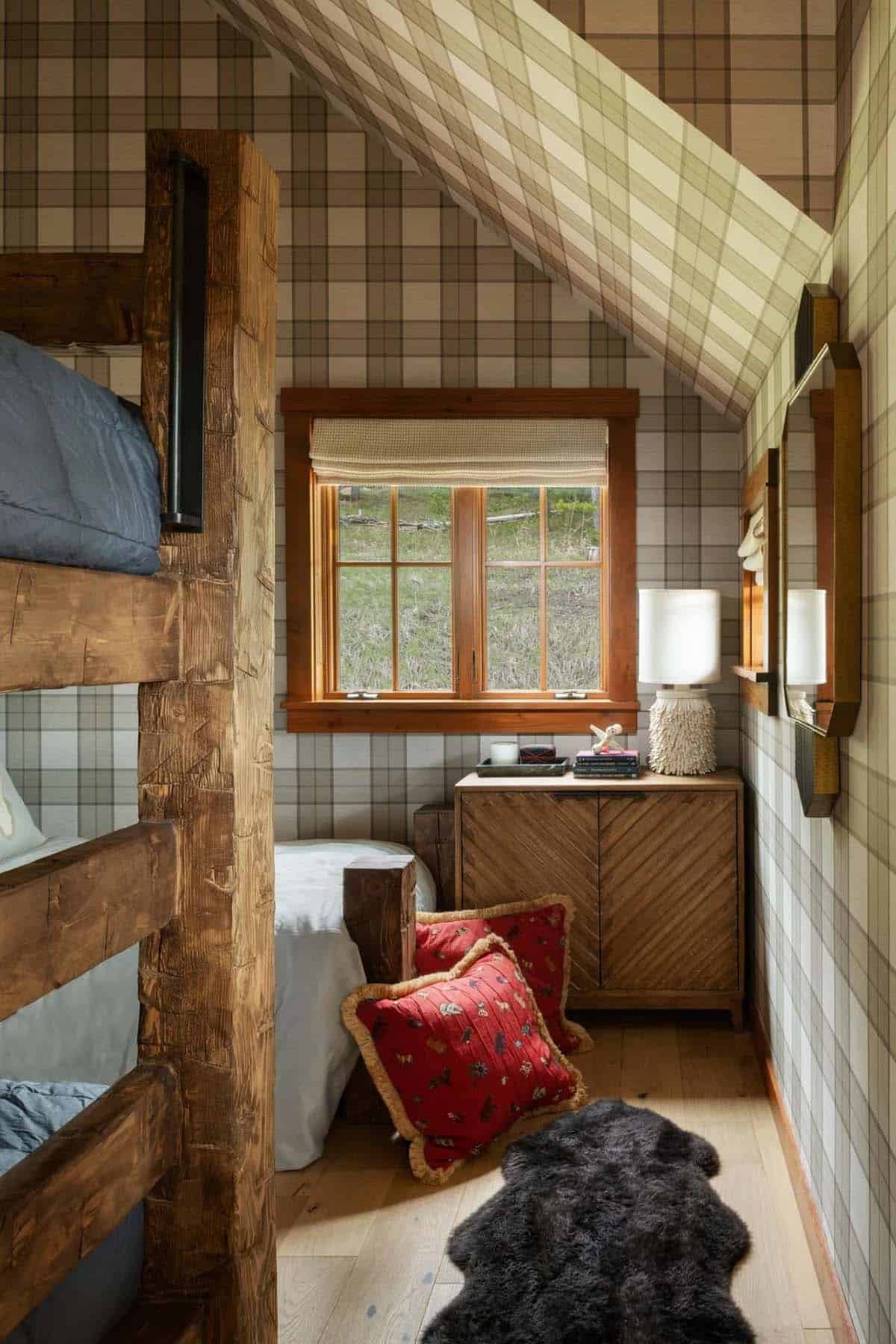 modern rustic bunk bedroom
