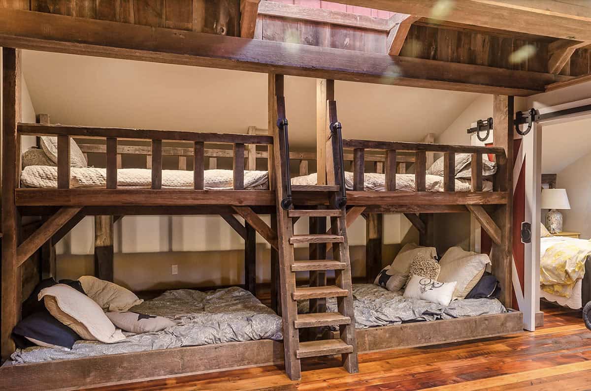 rustic kids bunk beds