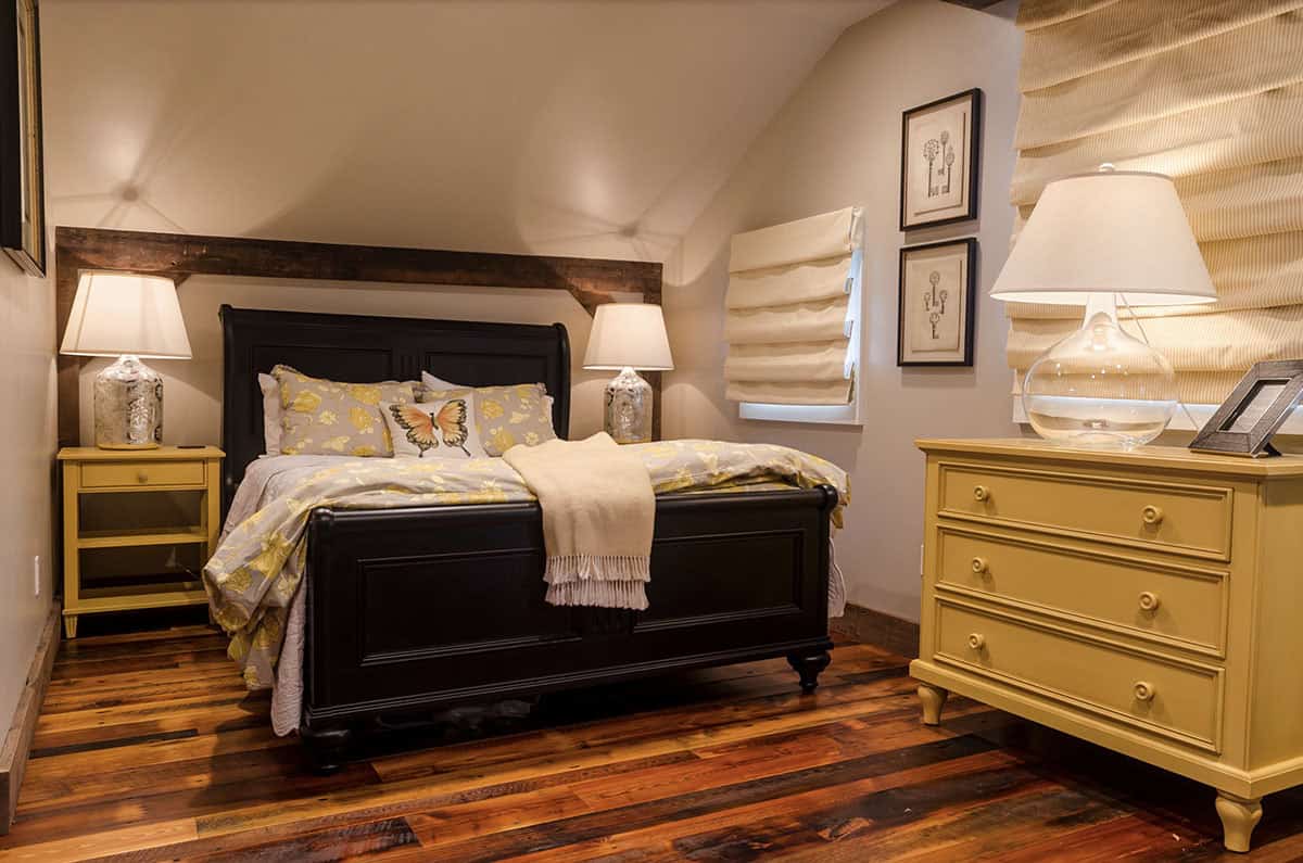rustic guest bedroom