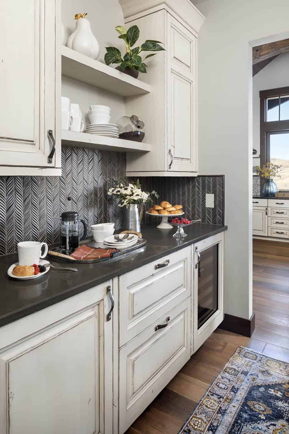 modern rustic coffee bar