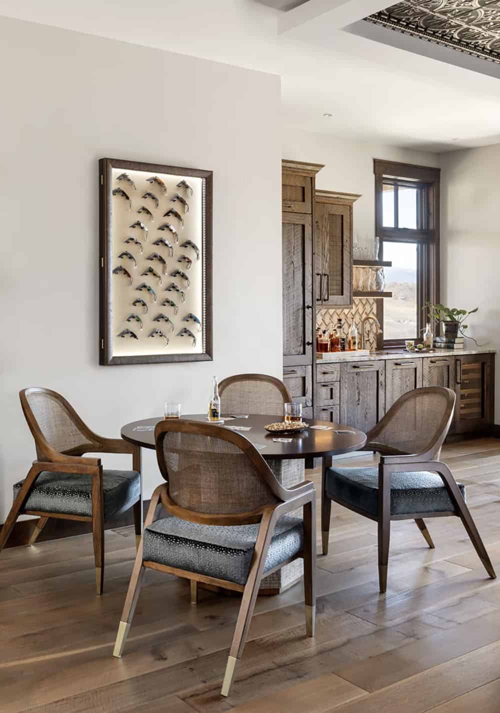 modern rustic lower-level family room