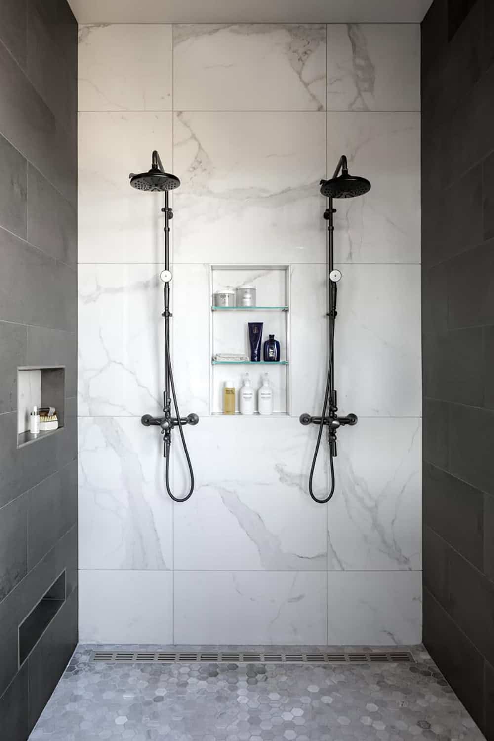 modern rustic bathroom shower