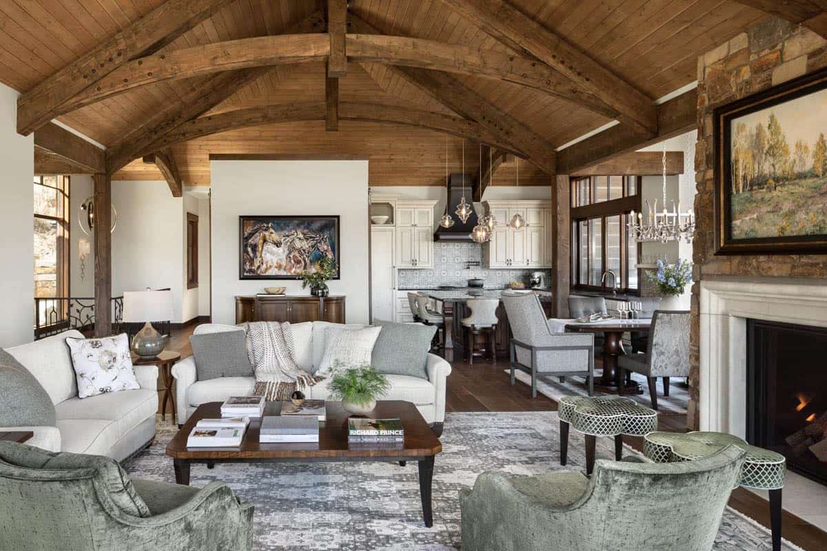 modern rustic great room