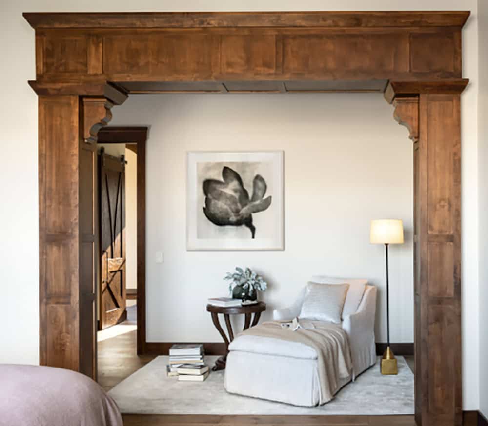 modern rustic bedroom reading nook