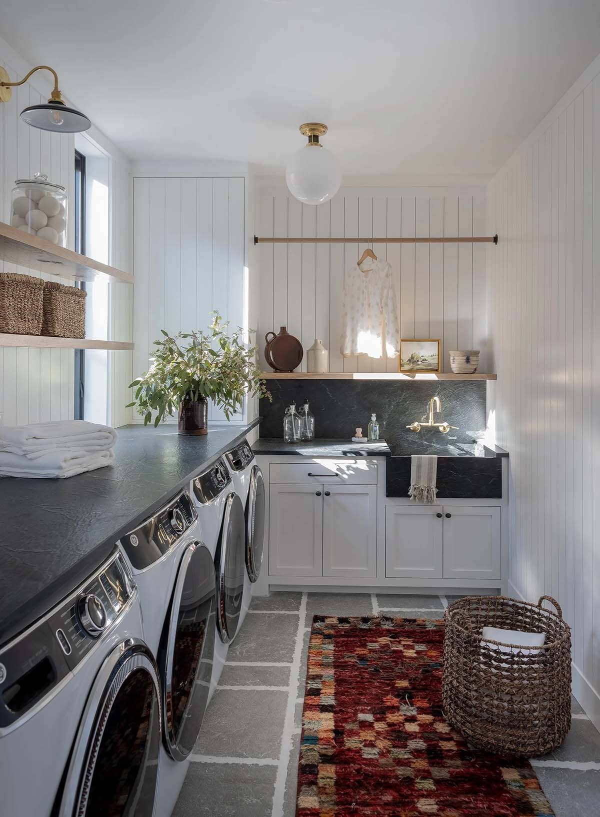 modern scandinavian style laundry room