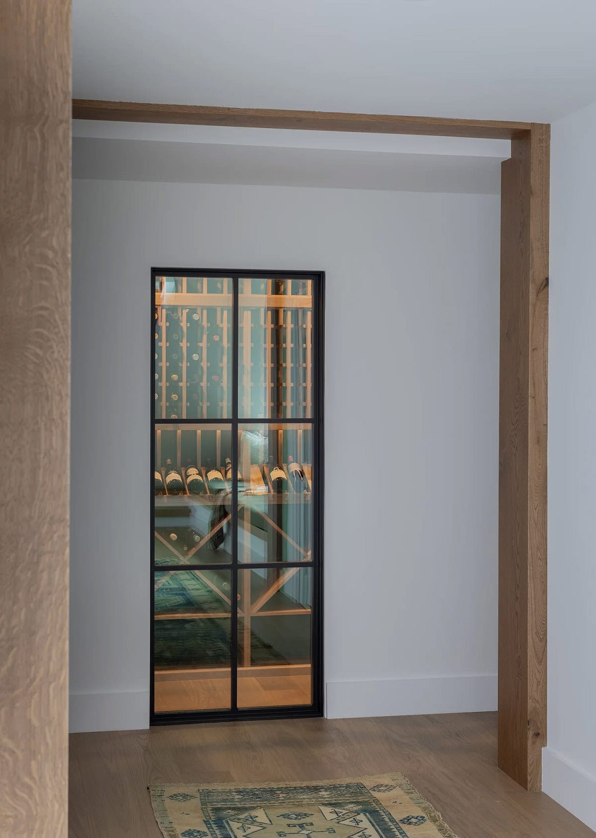 modern scandinavian style wine cellar