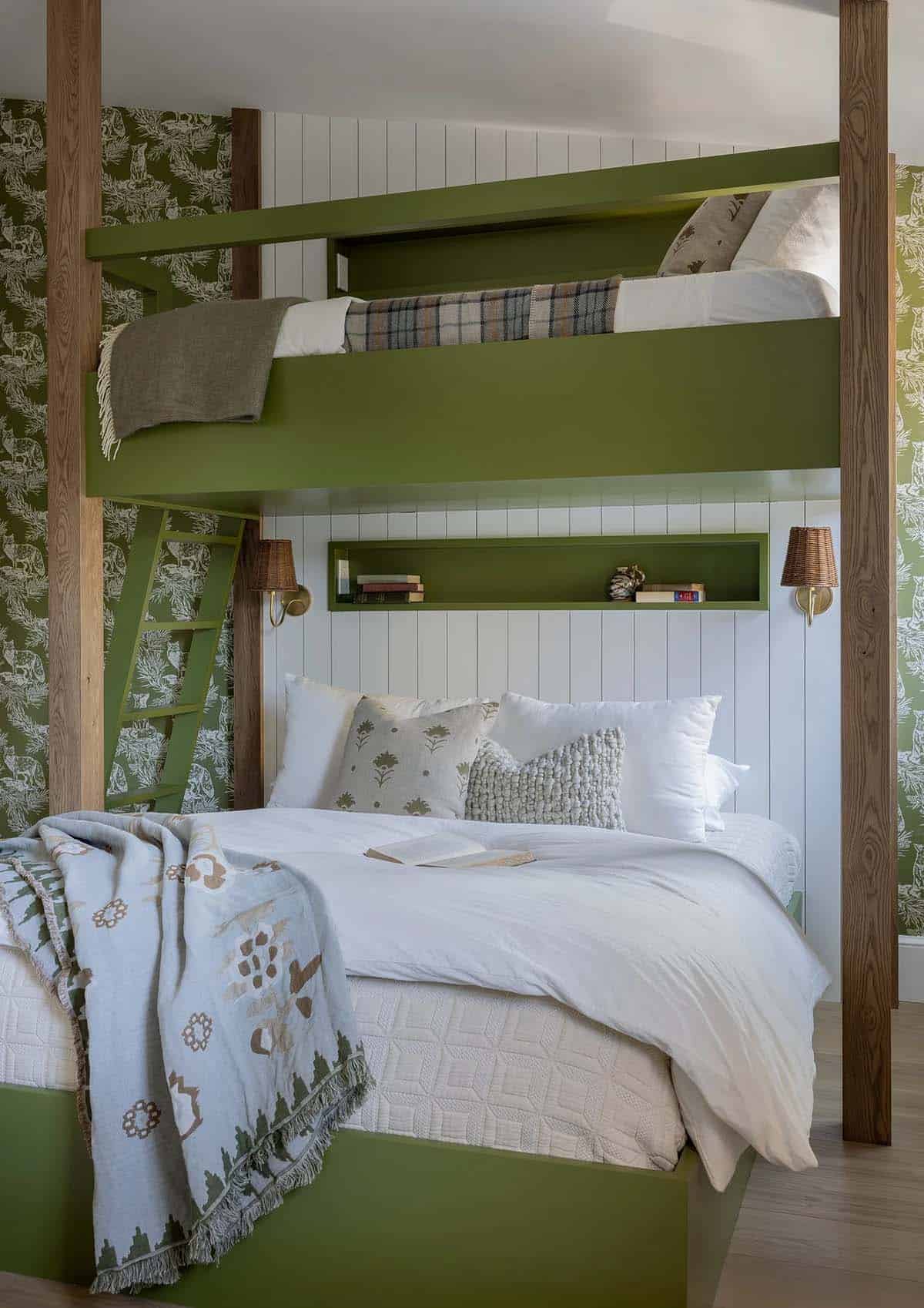 modern scandinavian style bunk bedroom
