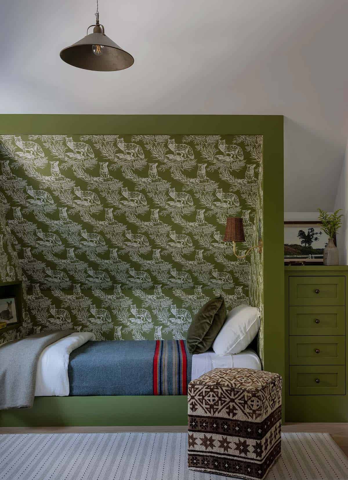 modern scandinavian style alcove bedroom