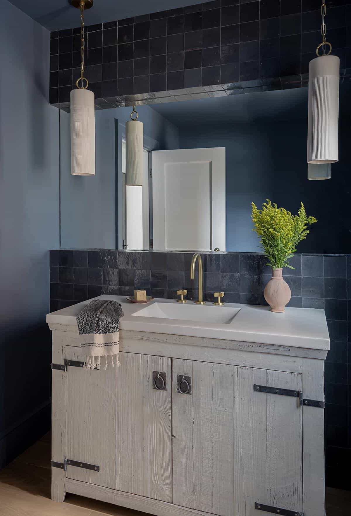 modern scandinavian style powder room