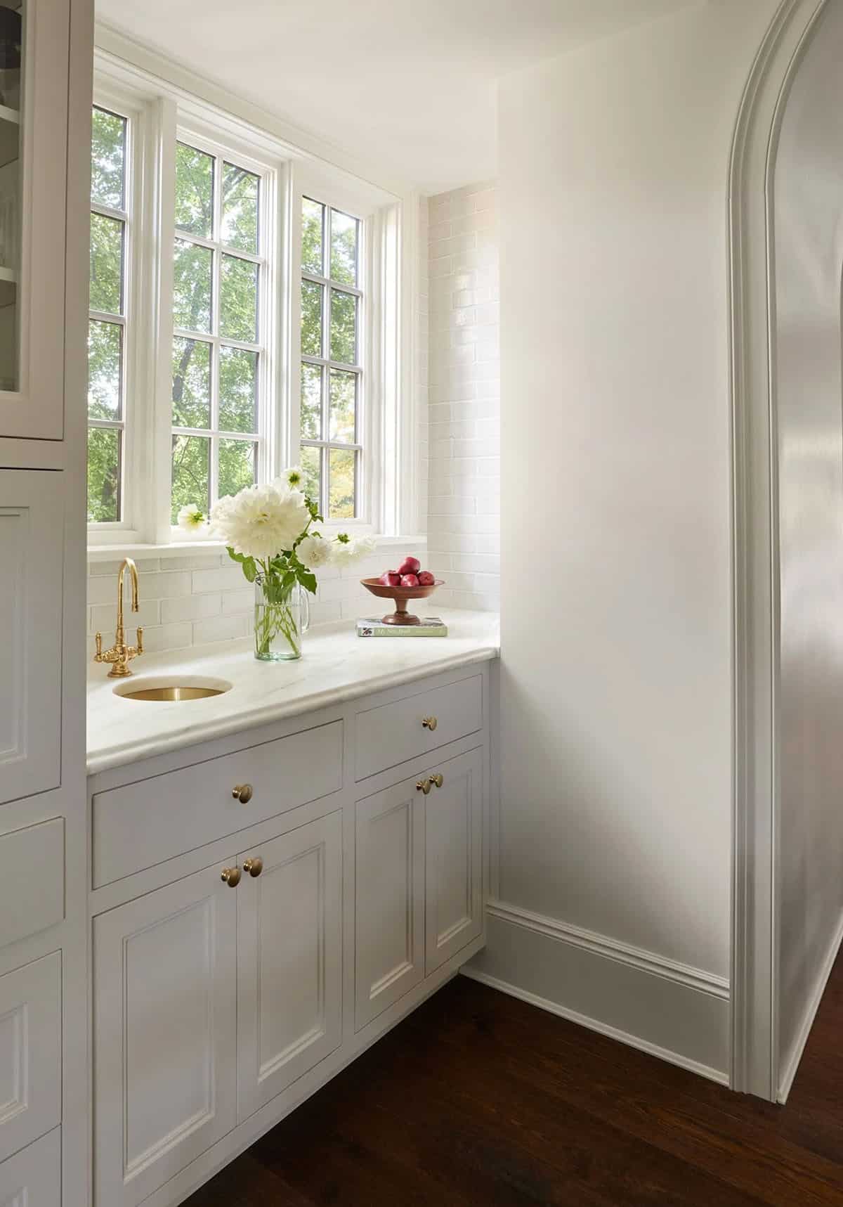 modern kitchen with a sink